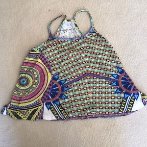 Girls flowers by Zoe trapeze Tank top size 4